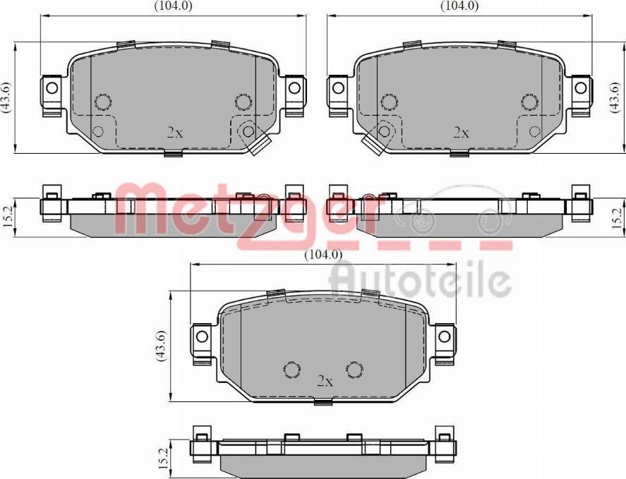 Metzger 1170940 - Kit pastiglie freno, Freno a disco autozon.pro