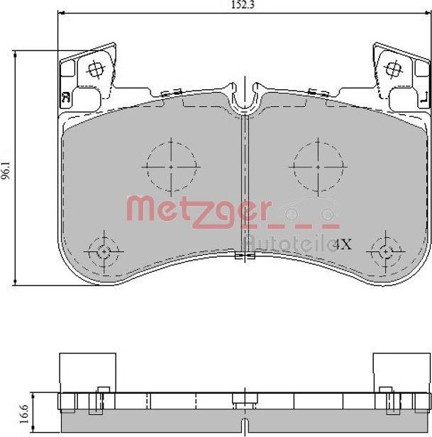 Metzger 1170947 - Kit pastiglie freno, Freno a disco autozon.pro