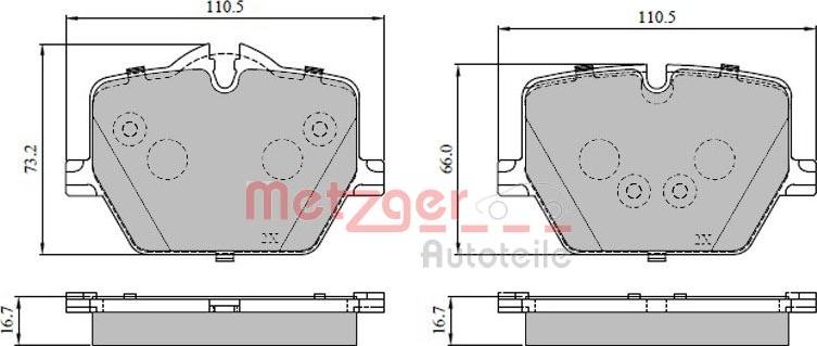 Metzger 1170951 - Kit pastiglie freno, Freno a disco autozon.pro