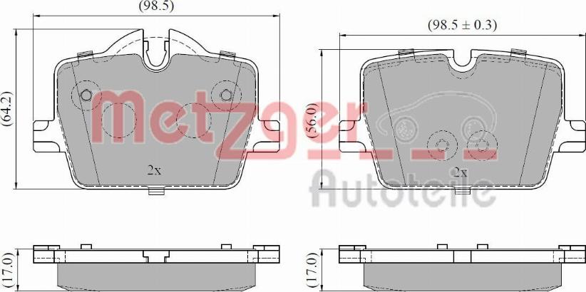 Metzger 1170958 - Kit pastiglie freno, Freno a disco autozon.pro