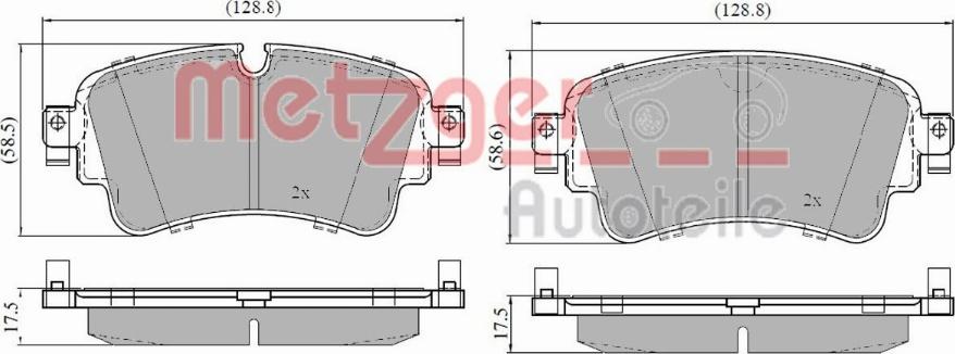 Metzger 1170904 - Kit pastiglie freno, Freno a disco autozon.pro