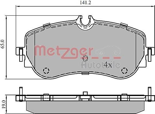 Metzger 1170905 - Kit pastiglie freno, Freno a disco autozon.pro