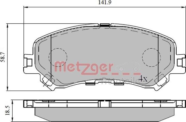 Metzger 1170908 - Kit pastiglie freno, Freno a disco autozon.pro