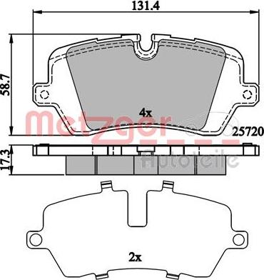 Metzger 1170902 - Kit pastiglie freno, Freno a disco autozon.pro