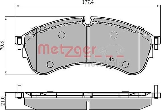 Metzger 1170907 - Kit pastiglie freno, Freno a disco autozon.pro