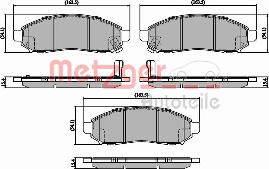 Metzger 1170916 - Kit pastiglie freno, Freno a disco autozon.pro