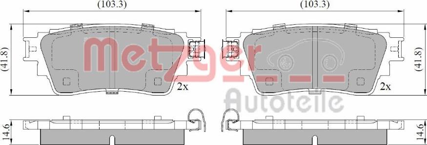 Metzger 1170913 - Kit pastiglie freno, Freno a disco autozon.pro