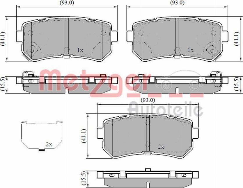 Metzger 1170912 - Kit pastiglie freno, Freno a disco autozon.pro