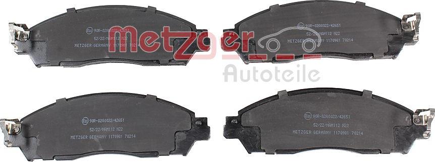 Metzger 1170981 - Kit pastiglie freno, Freno a disco autozon.pro