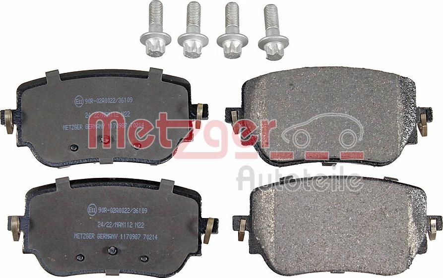 Metzger 1170987 - Kit pastiglie freno, Freno a disco autozon.pro