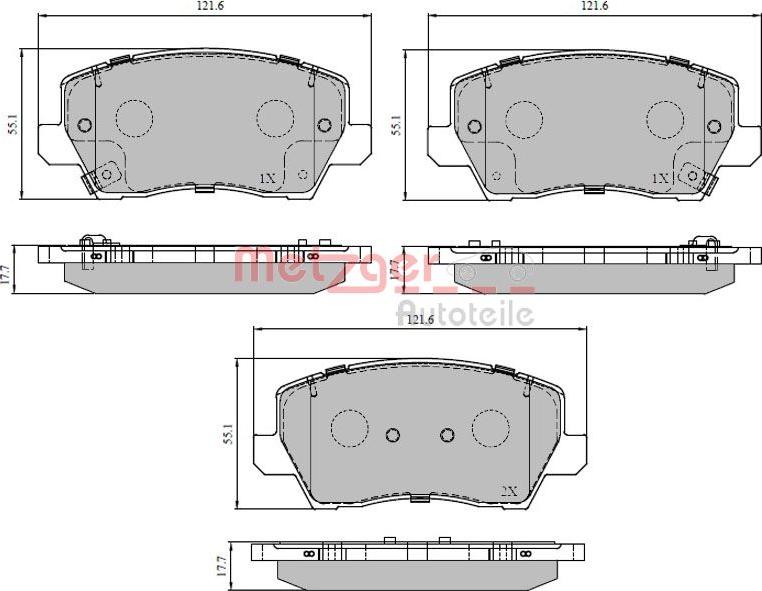 Metzger 1170930 - Kit pastiglie freno, Freno a disco autozon.pro