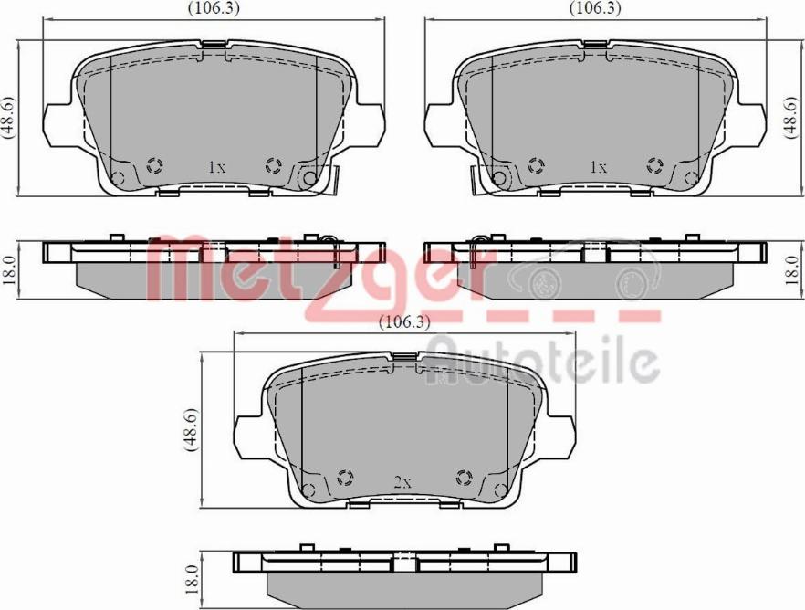 Metzger 1170931 - Kit pastiglie freno, Freno a disco autozon.pro