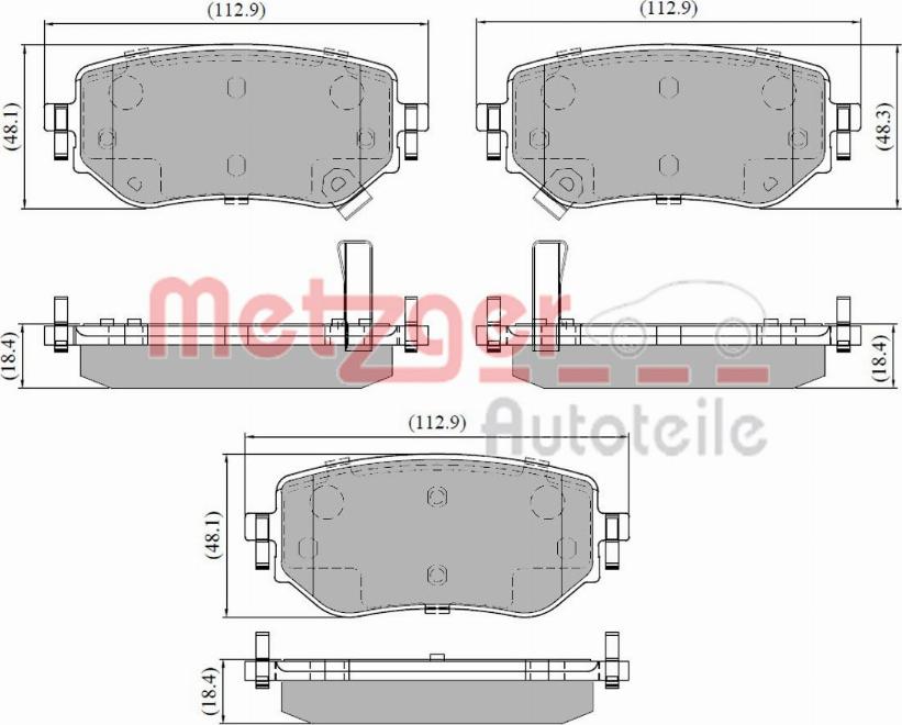 Metzger 1170937 - Kit pastiglie freno, Freno a disco autozon.pro