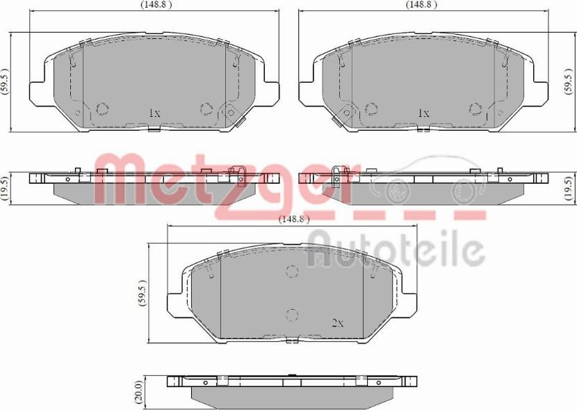 Metzger 1170929 - Kit pastiglie freno, Freno a disco autozon.pro