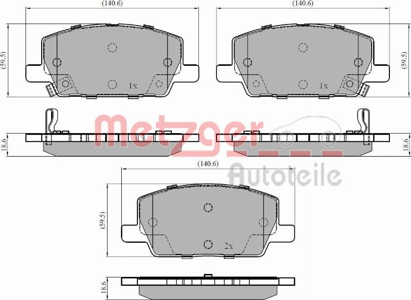 Metzger 1170924 - Kit pastiglie freno, Freno a disco autozon.pro