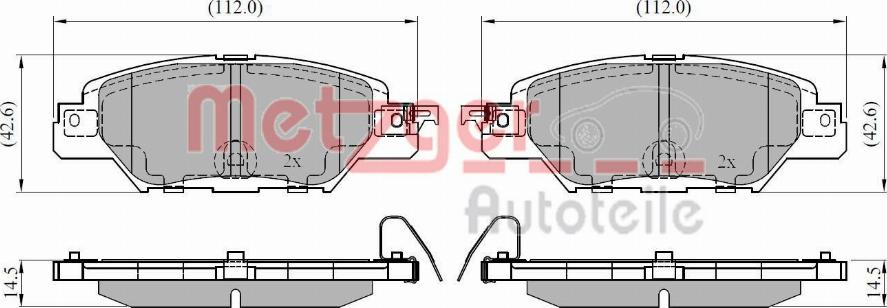 Metzger 1170920 - Kit pastiglie freno, Freno a disco autozon.pro