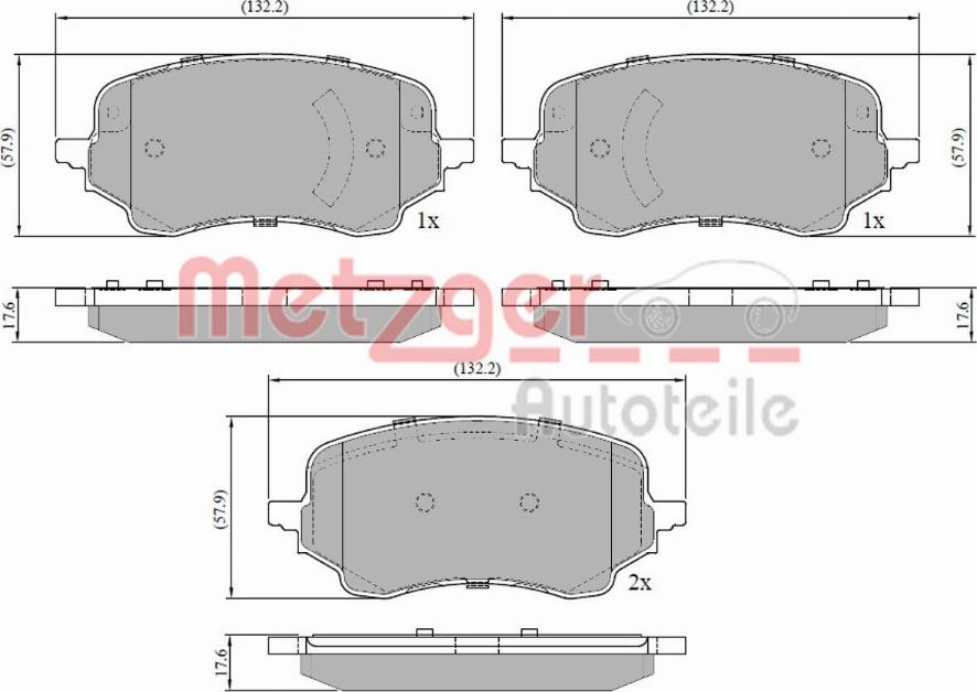 Metzger 1170927 - Kit pastiglie freno, Freno a disco autozon.pro