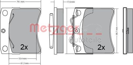 Metzger 1170490 - Kit pastiglie freno, Freno a disco autozon.pro