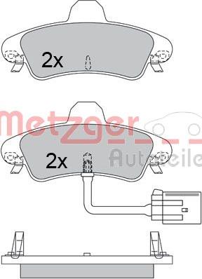 Metzger 1170491 - Kit pastiglie freno, Freno a disco autozon.pro