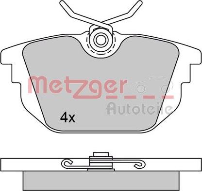 Metzger 1170497 - Kit pastiglie freno, Freno a disco autozon.pro