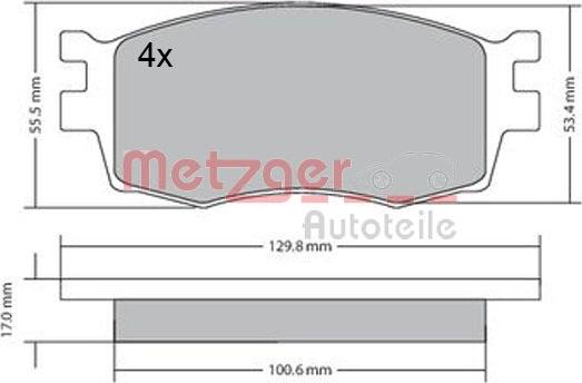 Metzger 1170441 - Kit pastiglie freno, Freno a disco autozon.pro