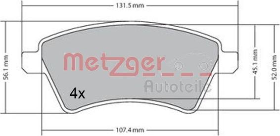 Metzger 1170442 - Kit pastiglie freno, Freno a disco autozon.pro