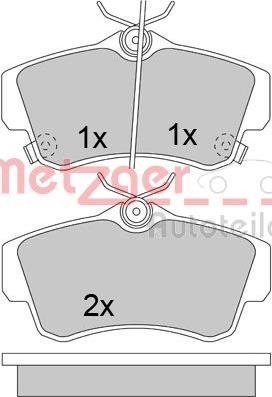 Metzger 1170459 - Kit pastiglie freno, Freno a disco autozon.pro