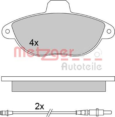 Metzger 1170455 - Kit pastiglie freno, Freno a disco autozon.pro