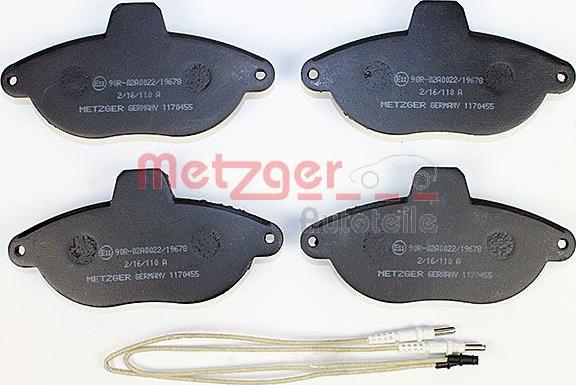 Metzger 1170455 - Kit pastiglie freno, Freno a disco autozon.pro