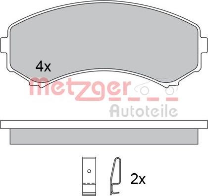 Metzger 1170450 - Kit pastiglie freno, Freno a disco autozon.pro