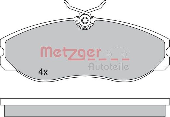 Metzger 1170451 - Kit pastiglie freno, Freno a disco autozon.pro