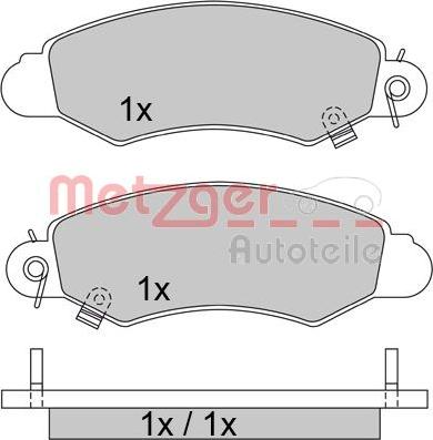 Metzger 1170457 - Kit pastiglie freno, Freno a disco autozon.pro