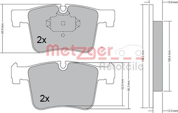 Metzger 1170469 - Kit pastiglie freno, Freno a disco autozon.pro