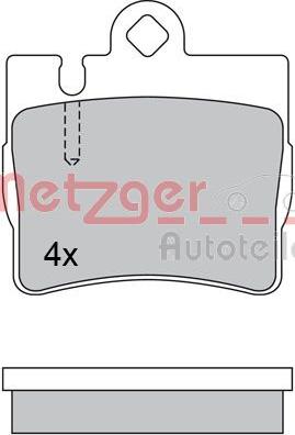 Metzger 1170460 - Kit pastiglie freno, Freno a disco autozon.pro