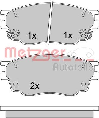 Metzger 1170461 - Kit pastiglie freno, Freno a disco autozon.pro