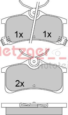 Metzger 1170463 - Kit pastiglie freno, Freno a disco autozon.pro