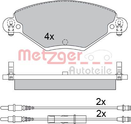 Metzger 1170419 - Kit pastiglie freno, Freno a disco autozon.pro