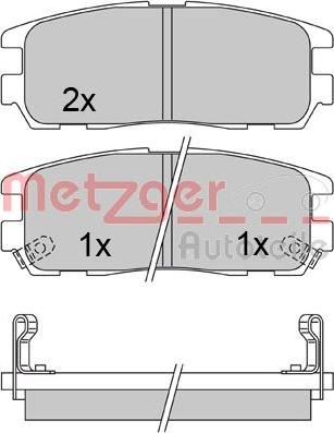 Metzger 1170414 - Kit pastiglie freno, Freno a disco autozon.pro