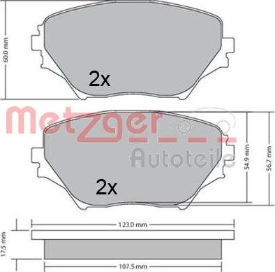 Metzger 1170418 - Kit pastiglie freno, Freno a disco autozon.pro