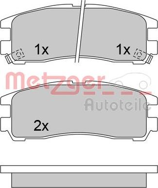 Metzger 1170413 - Kit pastiglie freno, Freno a disco autozon.pro