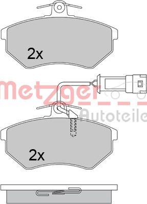 Metzger 1170412 - Kit pastiglie freno, Freno a disco autozon.pro