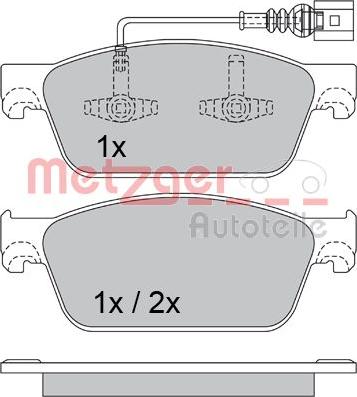 Metzger 1170484 - Kit pastiglie freno, Freno a disco autozon.pro