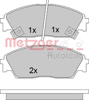 Metzger 1170486 - Kit pastiglie freno, Freno a disco autozon.pro