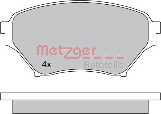 Metzger 1170480 - Kit pastiglie freno, Freno a disco autozon.pro