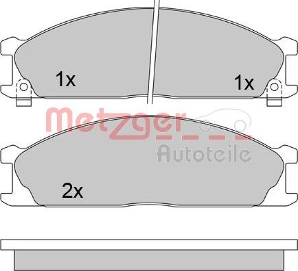 Metzger 1170488 - Kit pastiglie freno, Freno a disco autozon.pro