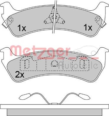 Metzger 1170434 - Kit pastiglie freno, Freno a disco autozon.pro