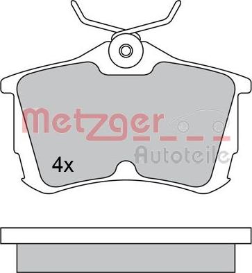 Metzger 1170435 - Kit pastiglie freno, Freno a disco autozon.pro