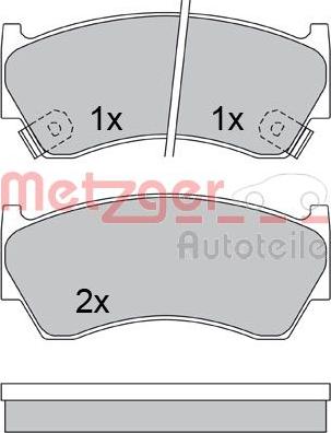 Metzger 1170433 - Kit pastiglie freno, Freno a disco autozon.pro