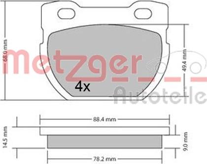 Metzger 1170432 - Kit pastiglie freno, Freno a disco autozon.pro