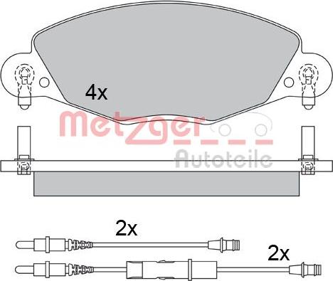 Metzger 1170437 - Kit pastiglie freno, Freno a disco autozon.pro